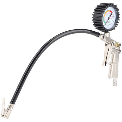 BUNTHAUS Manomètre de pression des pneus, pistolet gonfleur multifonction pour voitures, motos et camions, résistant à l'usure et à la rouille