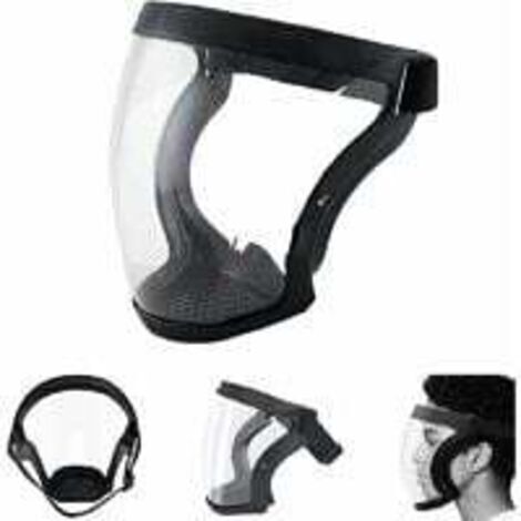 BUNTHAUS Masque super protecteur - Masque intégral, masque transparent durable, masque transparent, masque réutilisable anti-buée HD - Lunettes Tech anti-buée et coupe-vent pour adultes pour hommes et