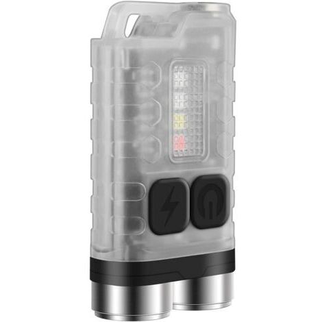 BUNTHAUS Mini Lampe Torche Rechargeable Led Lampe de Poche Puissante 900 Lumen avec Lumière Bleue UV Rouge - Magnétique Lampe Porte-Clés 10 modes, USB-C, IP65 Étanche
