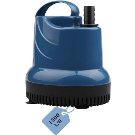 BUNTHAUS Mini Pompe À Eau Pompe Submersible 1500L/H 20W 230V Pompe Vide Cave Hauteur de Refoulement 1,6 M Câble 1,8 M pour Jardin, Aquarium, Étang, Fontaine