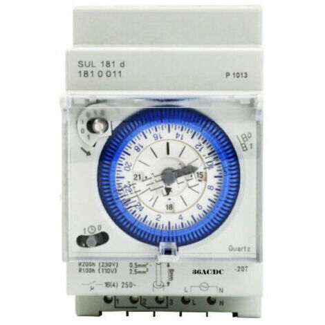 BUNTHAUS Minuterie analogique avec moteur synchrone et programme journalier, minuterie, 12VAC/DC