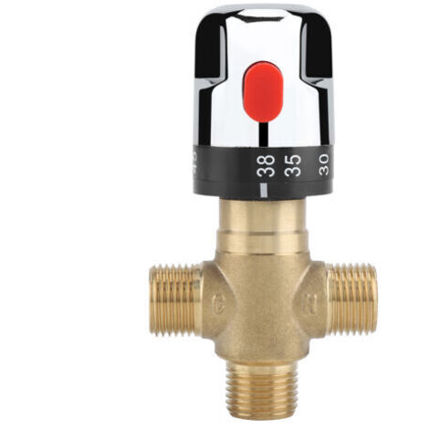 BUNTHAUS Mitigeur thermostatique de douche en laitonContrôle précis de la températureInterrupteur de sécuritéDébit 11,67 L/min