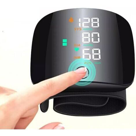 BUNTHAUS Moniteur de pression artérielle automatique et précis - Grand écran LCD - Bracelet réglable avec fonction mémoire - Pour la maison et les voyages