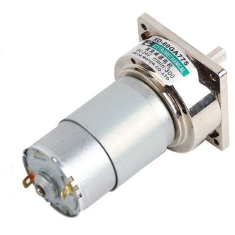 BUNTHAUS Moteur à engrenages métalliques Micro DC 35 W, vitesse réglable CW/CCW (24 V, 300 tr/min)