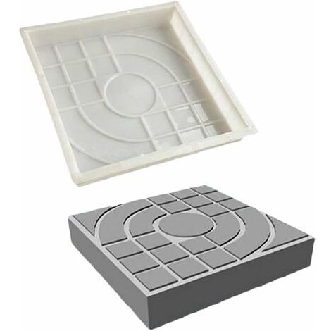 BUNTHAUS Moule à pavés pour brique, béton, pierre, carré, pour dalles, jardin, pelouse, pavés, allées, chemins de route, 25 x 25cm