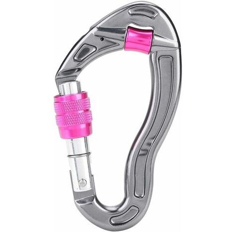 BUNTHAUS Mousqueton à Verrouillage Crochet de Mousqueton à Verrouillage à Vis 25kn Twist Lock et Heavy Duty pour l'escalade en Rappel L'alpinisme Rose Red