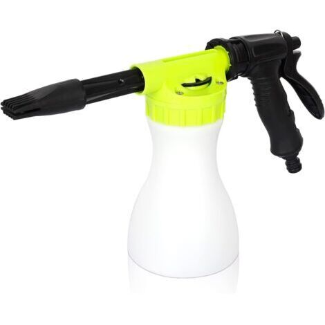 BUNTHAUS Mousse Gun, Pistolet de pulvérisation réglable de 900 ML connecté au Tuyau d'arrosage Universel, Pistolet de pulvérisation pour Voiture, Nettoyage de Maison, arrosage de Jardin