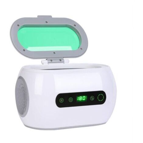 BUNTHAUS Nettoyeur à ultrasons 600 ml – Fréquence 42000 Hz – 5 cycles de nettoyage pré-programmés – Pour lunettes, bijoux, prothèses dentaires