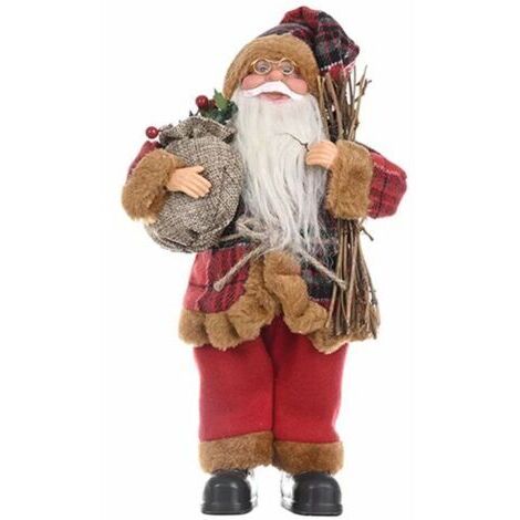 BUNTHAUS Noël Père Noël Figurine en Peluche Debout Père Noël Poupées en Peluche Poupée Ornements Mignon Décoration De Fête De Noël Décoration De Noël Ornement,Chef Lampe à huile Chevrolet