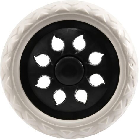 BUNTHAUS Noir Blanc Noyau Plastique Mousse Chariot pour Achats Roulettes Panier Roue