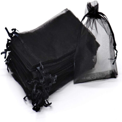 BUNTHAUS Noir émeraude Sac de Protection de Raisins, 100Pcs Sac de Protection de Grappes, 20 x 30 cm , Sachets de Protection pour Plantes, Sac en Organza avec Cordon de Serrage pour Fruits