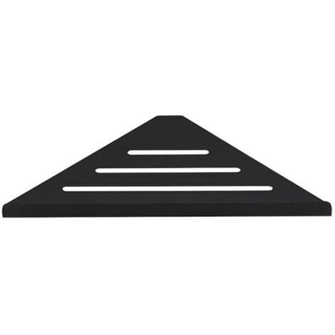 BUNTHAUS (noir) Étagère d'angle de douche en acier inoxydable 304, design triangulaire pour salle de bain ou cuisine, résistante à la rouille avec structure creuse pour le drainage et le séchage à l'a