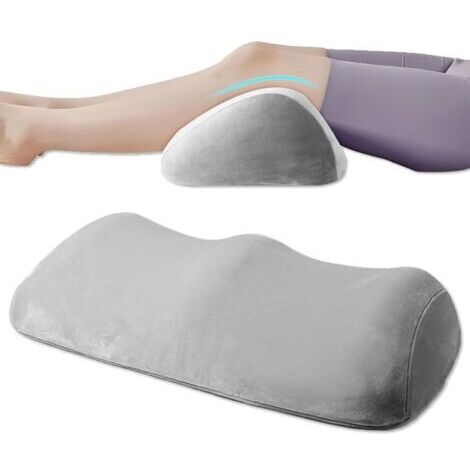 BUNTHAUS Oreiller Orthopédique pour l’élévation des Jambes, Coussin en Mousse à Mémoire pour Genoux et Jambes, Oreiller Ergonomique pour Dormeur Latéral (Gris)