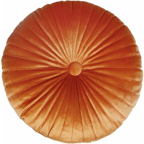BUNTHAUS Oreiller Rond Oreiller de Sol Couleur Unie Coussin en Peluche Coussin décoratif Oreiller en Peluche Oreiller de Lecture Coussin décoratif Coussin de Voiture Sofa siège Coussin (35CM, Orange)