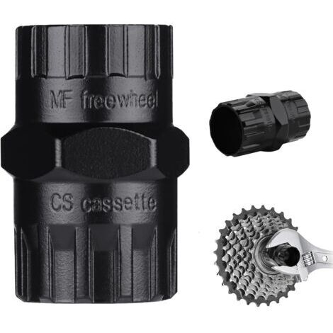 BUNTHAUS Outil 2 en 1 Démonte Cassette Vélo,Démonte Cassette,Convient pour enlever Les Anneaux de Verrouillage de Tirelire avec 12 Dents et Les Outils de Roue Libre avec 12 Dents