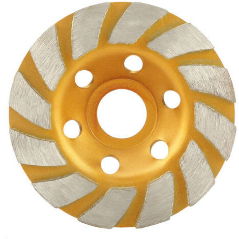 BUNTHAUS Outil de coupe diamanté, disque de meulage à segments ronds anti-vibrations de 100 mm, haute efficacité et résistant à l'usure pour le granit et le béton.