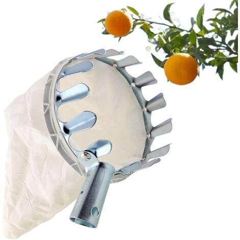 BUNTHAUS Outil de Cueillette de Fruits,Cueilleur de Fruits avec Sac en Tissu, Cueille Fruits,Cueille Pomme pour la Cueillette des Pommes Oranges Pêches Poires Cerises