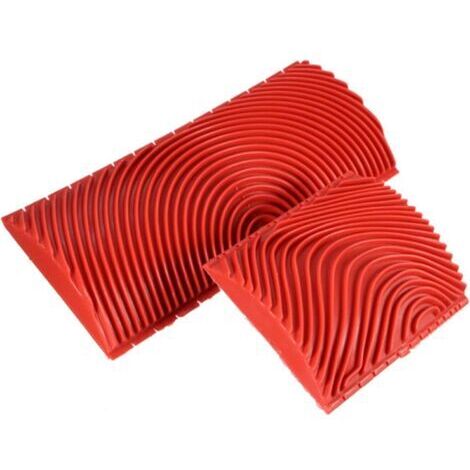 BUNTHAUS Outil de Grain de Bois en Silicone, 2 Pièces Rouleau Peinture Effet Bois Outil à Grain de Bois pour Peinture Murale Meuble Porte Cadre de Fenêtre Décoration de la Maison, Outils de Peinture M