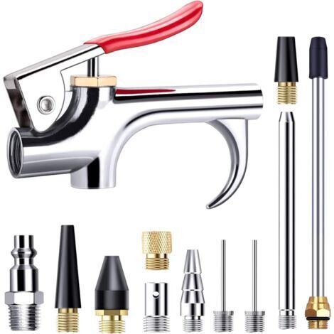 BUNTHAUS Outils d'air, pistolet à pistolet de buse à air 13PCS / SET 1 / 4IN ACCESSOIRES DE COMPRESSEUR PLIGNE JOURNIQUE 1 / 4I