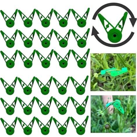 BUNTHAUS Pack de 70 Clips de Flexion pour Plantes Réglables À 360°, Cintreuse de Plantes, Clips D'entraînement de Tige de Plante, pour Faible Charge, Formation des Plantes, Support de Jardin