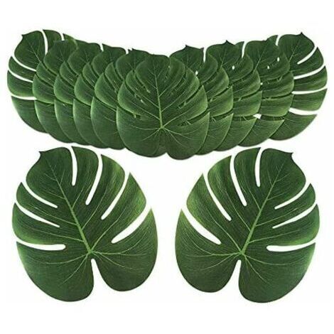 BUNTHAUS Palmier Artificielles, 12 Feuilles Feuille 6 Inch  De Palmier Pour Décoration De Fête Hawaïenne Decoration Jungle