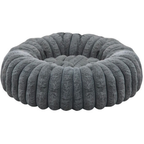 BUNTHAUS Panier pour Chien, Panier pour Chat de Taille Petite, 50 cm de Diamètre, Rembourrage Doux, Antidérapant, Gris Tourterelle
