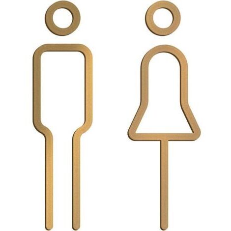 BUNTHAUS Panneau de toilette en Acrylique, style minimaliste, décoration de toilettes avec dos adhésif pour hôtel, bureau, maison, restaurant