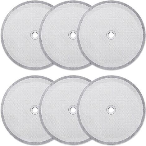 BUNTHAUS Paquet de 6 filtres à tamis de rechange pour presse française, filtres à mailles réutilisables pour cafetières à pression universelles de 1000 ml / 34 oz / 8 tasses