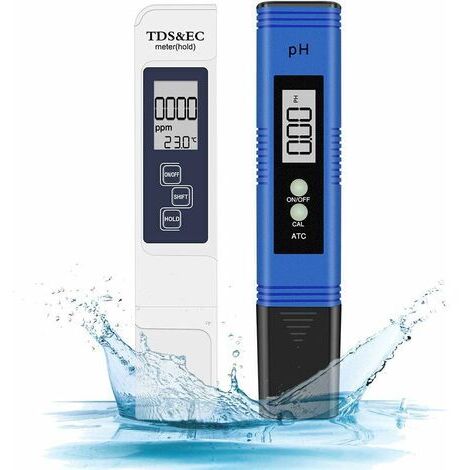 BUNTHAUS Ph Mètre, Eletorot Testeur ph Piscine 4 en 1 PH Metre Electronique TDS Metre de Qualité de l'eau et ph Test pour Potable Aquariums Hydroponie Piscine
