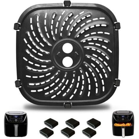 BUNTHAUS Pièces de rechange pour friteuse à air comprimé PowerXL Vortex Pro 6 QT, ovale de 22 x 22 cm, accessoires de friteuse à air comprimé en acier inoxydable de qualité alimentaire avec pare-chocs