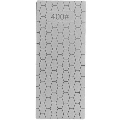 BUNTHAUS Pierre à aiguiser,Pierre à aiguiser en diamant rectangulaire, plaque d'afftage de couteaux en diamant, pierre à aiguiser, outil de broyeur pour la cuisine grain 400