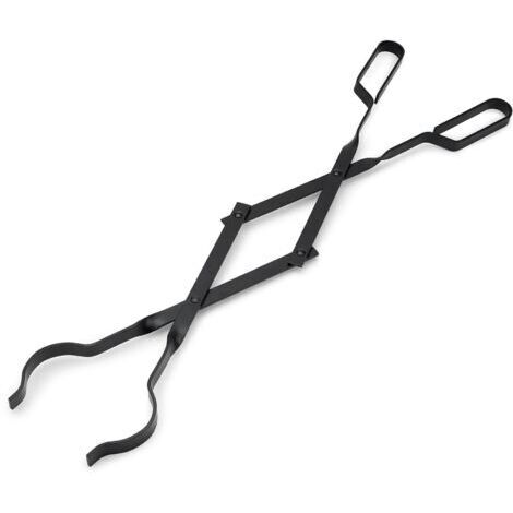 BUNTHAUS Pince à Cheminée, Pince à Bois de Chauffage de 66 cm, Outdoor Pince à Bûches, Accessoires de Cheminée pour Camp Cheminées, Foyer Intérieur Cuisinière D'extérieur