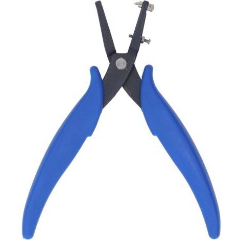 BUNTHAUS Pince Perforatrice en Métal, Trou Rond de 1,6 Mm pour Métal, Cuir, Plastique, Pince Perforatrice Ronde pour Tôle, Pince à Bijoux avec Poignée en PVC, Artisanat, Bricolage