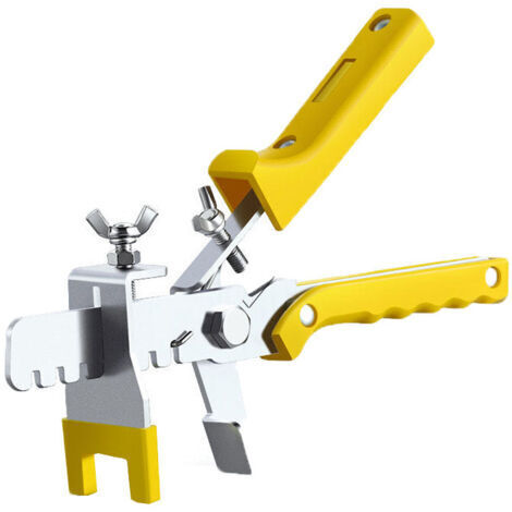 BUNTHAUS Pince Sol Localisateur Carrelage jaune, Outils de Construction de Murs en Céramique, Cales de Nivellement de Sol