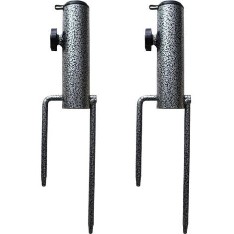 BUNTHAUS Piquet De Sol Pour Parasol Parasol à Cheville Parapluie De Plage Ancrage De Sable Piquet Parasol Pied De Parasol En Fer Parasol Accessoires Fixation Pour Balcon Pour Tiges De Parasol Épaisseu