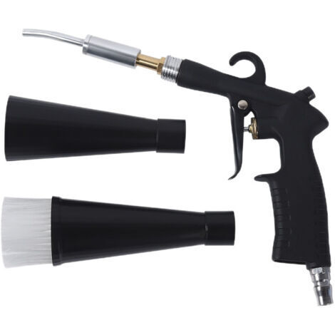 BUNTHAUS Pistolet de nettoyage pour intérieur de voiture  Pistolet souffleur haute pression avec 2 buses  Nettoie et sèche rapidement les surfaces des voitures avec des outils de détail solides pour é