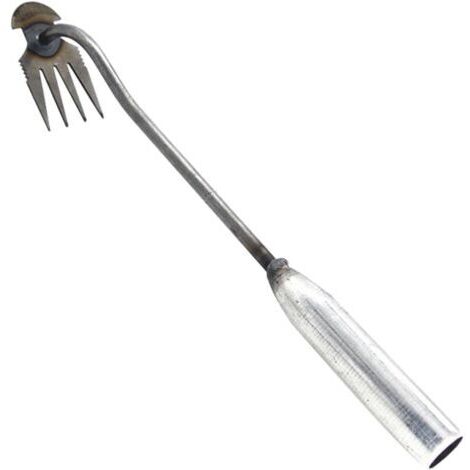 BUNTHAUS (Poignée en fer, quatre griffes) Outils manuels de jardin pour machines de désherbage Outils manuels pour éliminer les racines des mauvaises herbes Outils de désherbage manuels de jardin haut