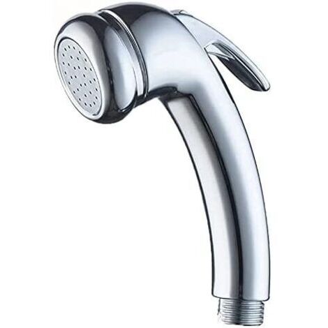 BUNTHAUS Pomme de douche haute pression avec filetage 1,27 cm chromé avec déclencheur marche/arrêt pour baignoires, bateaux, caravanes, camping-cars, salons de coiffure