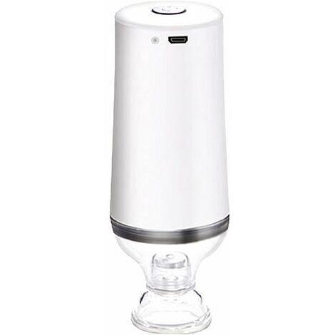 BUNTHAUS Pompe à air électrique rechargeable, portable USB rechargeable, pompe à vide avec batterie de 1200 mAh, pompe d'aspiration automatique ultra-mini pour sceller sous vide les sacs alimentaires