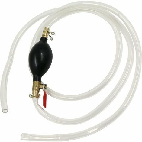 BUNTHAUS Pompe Manuelle Portable De Transfert D'eau Liquide, Pompe Manuelle De Siphon De Carburant De Voiture De Transport Manuel Portable Pour Tondeuse À Gazon À Essence, Pompe Manuelle (2M)