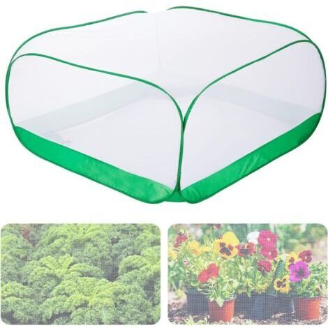 BUNTHAUS Pop-Up Filet Couverture de Protection pour Plantes, 100CM x 100CM x 50CM Fine Filet Anti-Insectes pour Jardin Protection Tout Autour pour Plantes Fruits Légumes Plantules Herbes Aromatiques