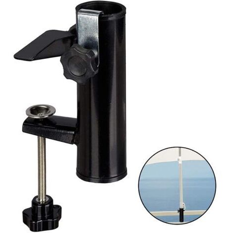 BUNTHAUS Porte-Parasol Balustrade De Balcon Support Parasol Balcon Pince Support Pour Table Parasol Accessoires Fixation Pour Balcon, Terrasse Ou Table - Balcon-Parasols Avec Mât Jusqu'à Ø 19-38 Mm