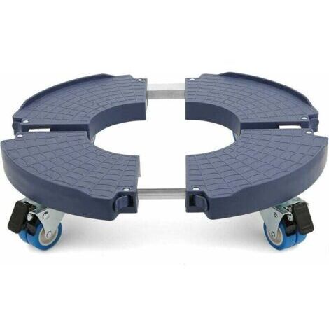 BUNTHAUS Porte Plante a Roulettes Rotation à 360°, Capacité De 200 KG, Plateau Roulant Réglable Ø 40-54cm, Support de Pot de Fleur pour Intérieur à Extérieur, Plante,Pied de Parasol,Poubelle,Bleu
