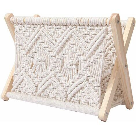 BUNTHAUS Porte-revues,Porte Revue Bois Panier De Rangement,Petit Support De Journaux Paniers Et Porte-revues pour Magazines, Livres, Journaux