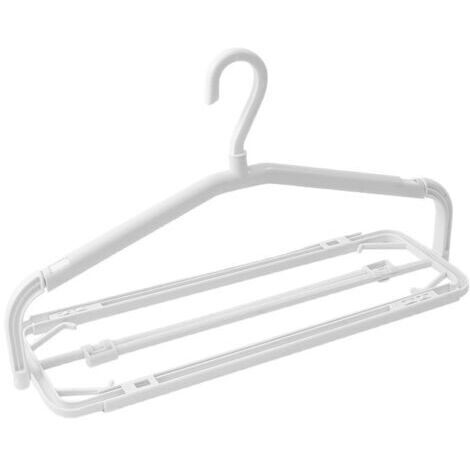 BUNTHAUS Porte-vêtements pliable à longueur réglable - Solution de rangement pour serviettes, pantalons, maison, dortoir