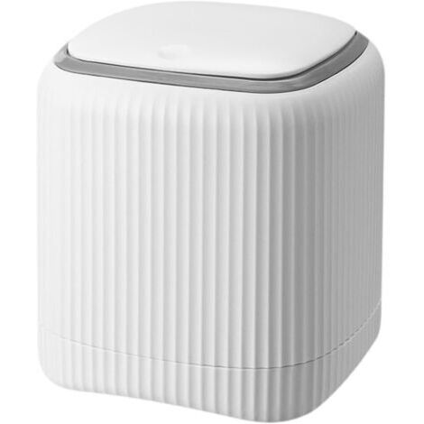 BUNTHAUS Poubelle 13 5x13 5x14,5 cm , Blanc Poubelle pour comptoir à bac à bac à bac à Bouton à Bouton Multifonctionnel pour Les Cuisines légères