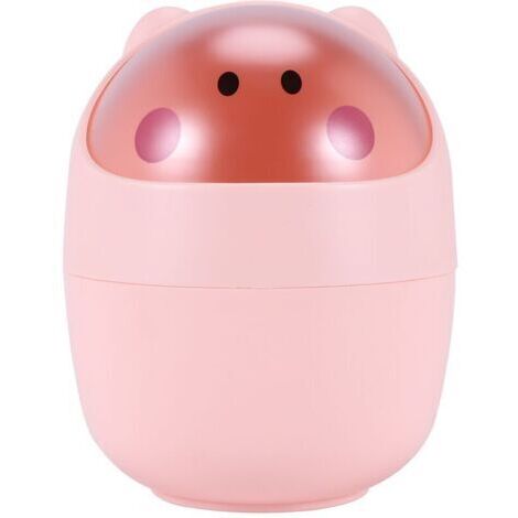BUNTHAUS Poubelle De Bureau Mini Corbeille De Nettoyage Baril Creative Petit Bureau Organisateur Rangement Poubelles Poubelle Pour Animaux Conteneur De Serviettes En Papier Rose(Rose)