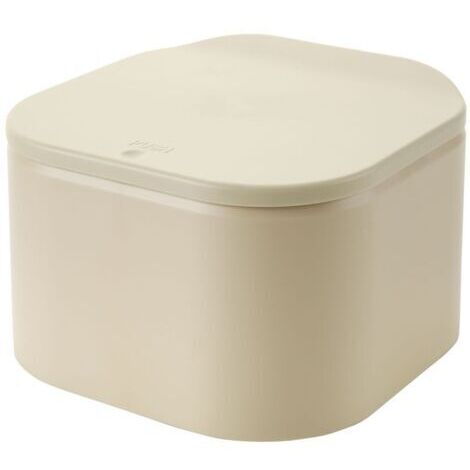 BUNTHAUS Poubelle de bureau Mini couverture de bureau européenne poubelle à ressort boîte de rangement des ordures de bureau avec couvercle poubelle boîte de rangement de bureau(jaune)