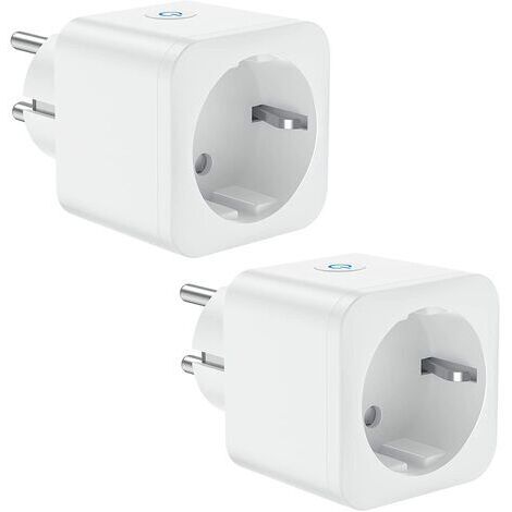 BUNTHAUS Prise de connexion WiFi, prise intelligente 16A 3300W, compatible avec Alexa Google Home, avec commande vocale et télécommande, prise de minuterie avec fonction minuterie (2 Pack)