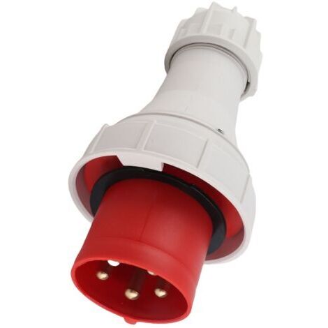 BUNTHAUS Prise industrielle CEE Connecteur d'aviation IP67 Preuve 5PIN 63A 220-415V Rouge pour l'extérieur